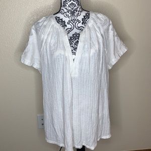 NWT Lucky Brand White Boho Top Plus Size